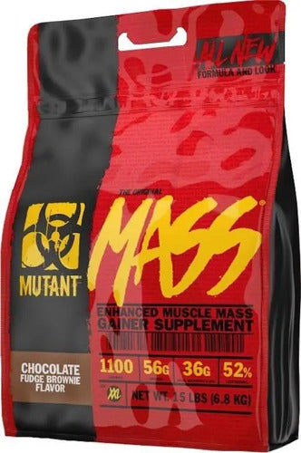 Proteina Mutant Mass 15 Lb Gainer Lpv G4 Sabor Chocolate Fudge Brownie