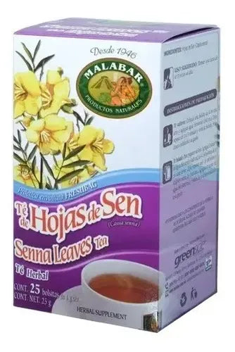Té De Hojas De Sen En Bolsitas Malabar 25 Unidades 25g