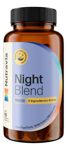 Cápsulas Vitaminas Para Dormir Sin Sabor Nutravia Night Blend 60 Unidades