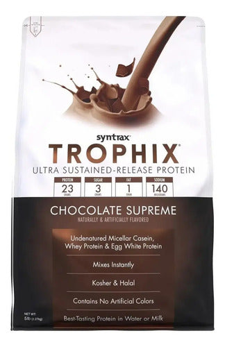 Suplemento En Polvo Syntrax Trophix Proteína Sabor Chocolate En Bolsa De 2.27kg