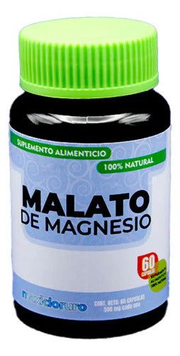 Suplemento En Cápsula Maxicloruro Malato De Magnesio X 500mg Sin Sabor