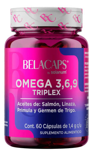 Solanum Omega 3,6,9 Triplex, Linaza, Rimula, 60caps - Sin Sabor