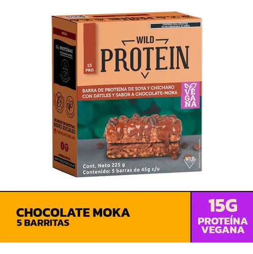 Barritas De Proteína Wild Foods Sabor Chocolate Moka 5 Uds.