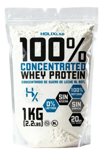 Proteina Holix Lab Whey Protein Aislada 80% 1kg 23gr Sin Sabor