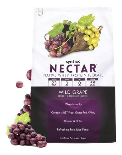 Proteína Syntrax Nectar Aislado Whey Sin Lactosa Sabor Uva 907g Uva Silvestre