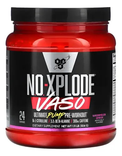 Bsn No-xplode Vaso 24 Servicios Pre Entreno Vasodilatador Sabor Sandía