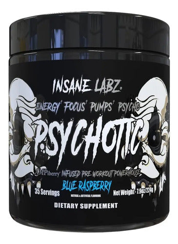 Psychotic Black Insane Labz 35 Servs Sabor Blue Raspberry Frambuesa Azul