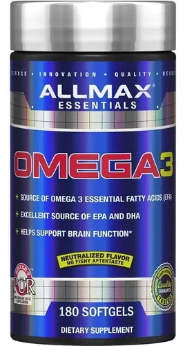 Omega 3 Allmax Aceite De Pescado Ultra Puro Omega-3 180 Caps Sabor Sin Sabor