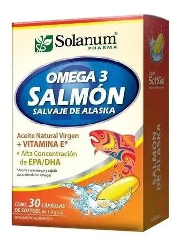 Solanum Omega 3 Salmón Salvaje De Alaska 30caps Sin Sabor