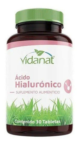 Suplemento En Tabletas Vidanat Ácido Hialurónico En Frasco Sin Sabor