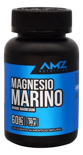 Magnesio Marino Amz 60 Capsulas 30 G Magnesio Sabor Sin Sabor