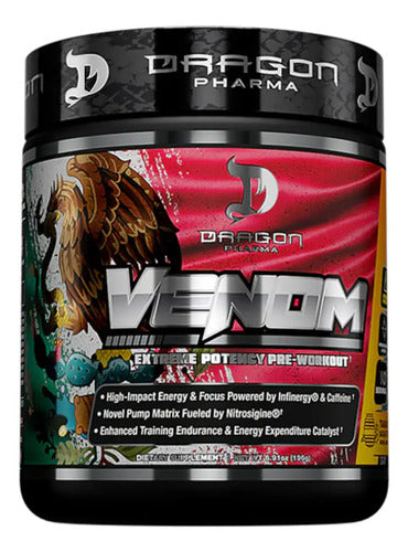 Pre Entreno Dragon Pharma Venom Sabor Tamarindo 196 Gr 40 Servicios