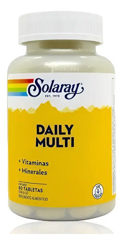Daily Multi 60 Tabletas Solaray Sin Sabor