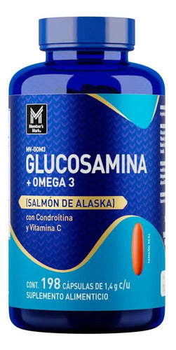 Glucosamina + Omega 3 Members Mark 198 Cápsulas De 1.4 Gr Sabor Sin Sabor