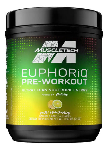 Pre Entreno Muscletech Euphoriq Pre-workout 20 Servicios Sabor Yuzu Lemonade
