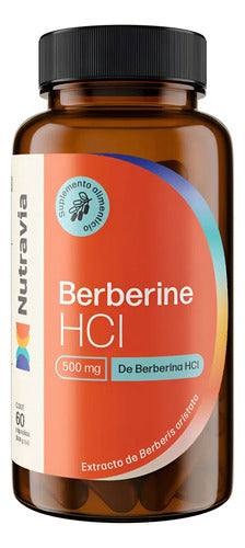 Suplemento En Cápsula Nutravia Berberina X 1g Sin Sabor