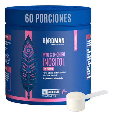 Birdman Myo Inositol Y D-chiro Inositol 4100 Mg | Relación 40:1 | Sin Sabor | 60 Porciones